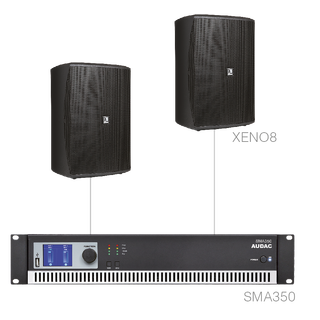 Festa8.2, 2x Xeno8 + SMA350 Installasjonspakke - 30m2 - Sort